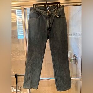 J Peterman 80’s classic boot cut jeans w/ seven buttons for suspenders size 32